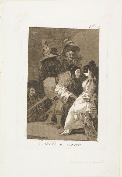 Ninguém se conhece, placa seis de Los Caprichos de Francisco Jose de Goya y Lucientes