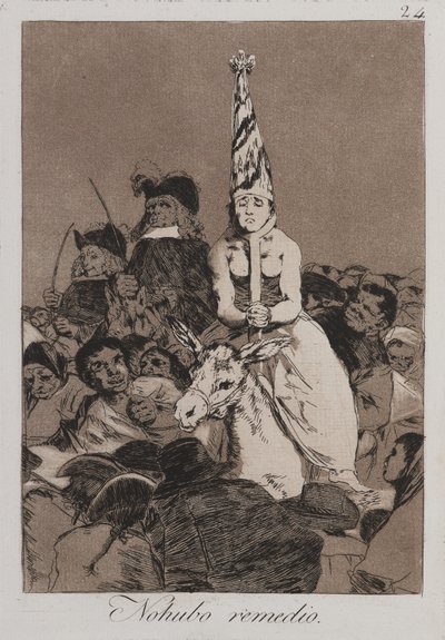 Nada poderia ser feito sobre isso (Nohubo remedio) de Francisco de Goya
