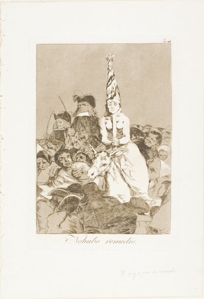 Nada poderia ser feito sobre isso, placa 24 de Los Caprichos de Francisco Jose de Goya y Lucientes