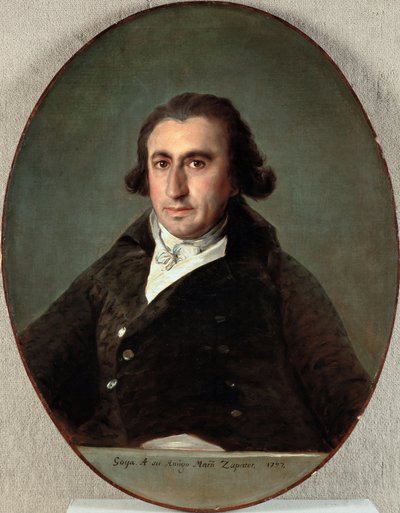 Retrato de Martin Zapater y Claveria (1747-1803) - Pintura de Francisco de Goya (1746-1828), óleo sobre tela de Francisco Jose de Goya y Lucientes