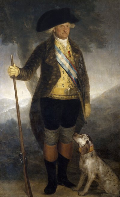 Retrato do Rei Carlos IV de Espanha (1749-1819), final do século XVIII, de Francisco Goya, óleo sobre tela, 209x126 cm de Francisco Jose de Goya y Lucientes