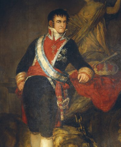 Retrato do Rei Fernando VII, detalhe de Francisco Jose de Goya y Lucientes