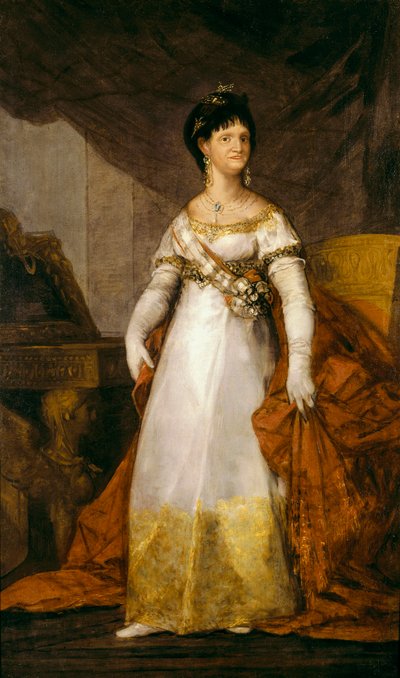 “" Retrato da Rainha de Espanha Mary Louise de Bourbon Parma (1751-1819) "" Pintura de Francisco de Goya y Lucientes (1746-1828) 1800-1810 Bilbao. Museu de Bellas Artes de Bilbao de Francisco de Goya