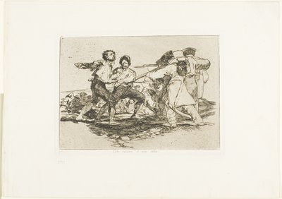 Com ou sem razão, placa dois de The Disasters of War de Francisco Jose de Goya y Lucientes