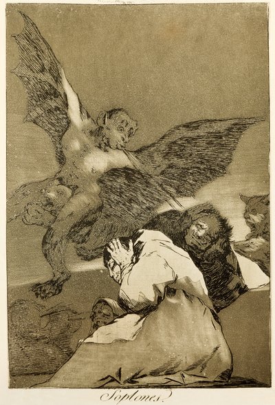 Snitches de Francisco de Goya (1746-1828), Etching e aquatint número 48 da série Capricci (circaprichos) de Francisco Jose de Goya y Lucientes