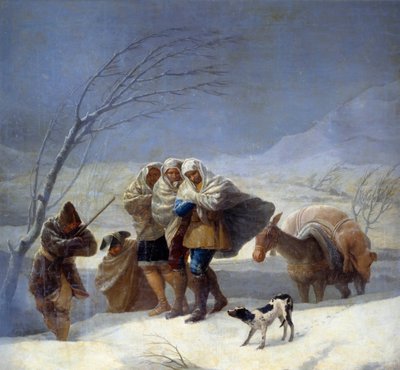 Tempestade de neve ou Inverno. Pintura de Francisco De Goya (1746-1828) de Francisco de Goya