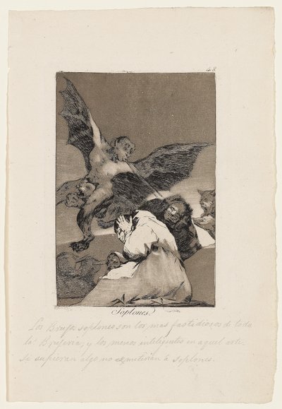 Soplones, placa de "Los Caprichos", 1799 de Francisco de Goya