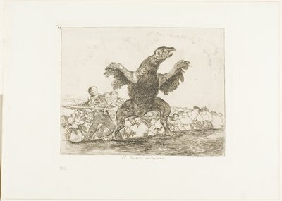 O Abutre Carnívoro, placa 76 de Os Desastres da Guerra de Francisco Jose de Goya y Lucientes
