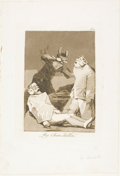 As Chinchilas, prato 50 de Los Caprichos de Francisco Jose de Goya y Lucientes