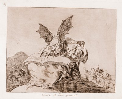 Os Desastres da Guerra : Contra o bem comum (gravura do desenho preparatório de Francisco de Goya