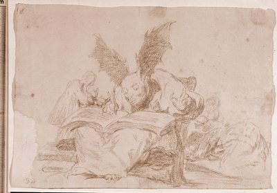 Os Desastres da Guerra : Contra o bem comum (desenho preparatório de Francisco de Goya