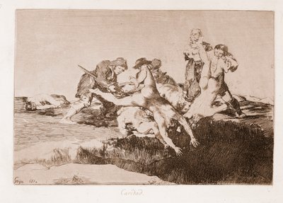 Os Desastres da Guerra : Caridade (Gravura após desenho de Francisco de Goya