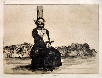 Os Desastres da Guerra: Por una Navaja (para uma faca) de Francisco Jose de Goya y Lucientes