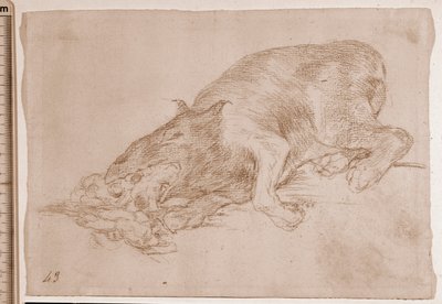 Os Desastres da Guerra : Orgulhoso Monste r! (desenho preparatório de Francisco de Goya