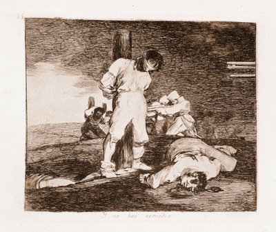 Os Desastres da Guerra : Não há esperança (gravura do desenho preparatório de Francisco de Goya