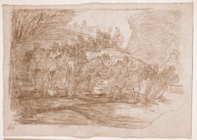 Os Desastres da Guerra : Eles não conhecem o caminho (desenho preparatório de Francisco de Goya