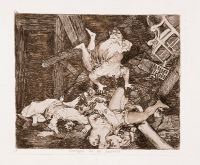Os Desastres da Guerra : Danos de guerra (Gravura após o desenho preparatório de Francisco de Goya