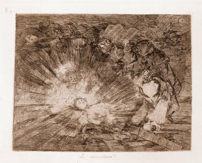 Os Desastres da Guerra : Será que ele ressuscitará? (gravura do desenho preparatório de Francisco de Goya