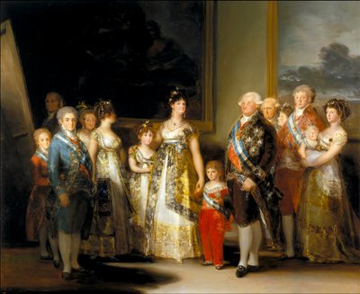 O Rei e a Rainha da Espanha, Carlos IV e Maria Luisa, com sua família de Francisco de Goya