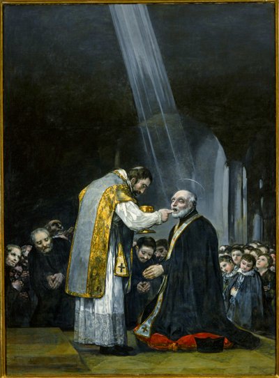 A Última Comunhão de São José de Calasanz ... (pintura sobre tela) de Francisco Jose de Goya y Lucientes