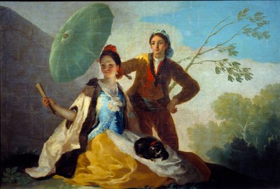 A Pintura Parasol de Francisco de Goya (1746-1828) Século XVIII Museu do Prado de Madrid de Francisco de Goya