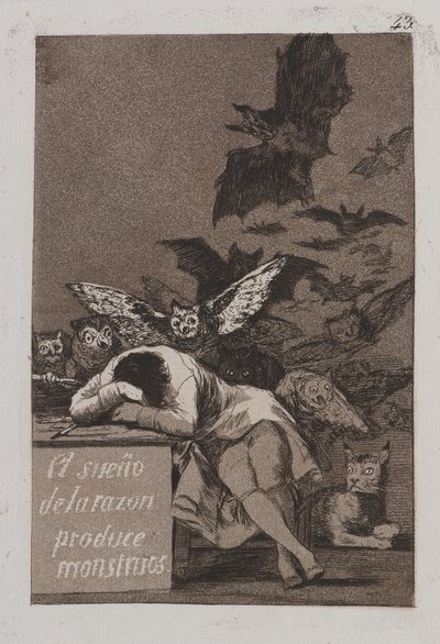 O sono da razão produz monstros de Francisco de Goya