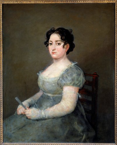 A Mulher na Pintura do Fã de Francisco de Goya (1746-1828) Sol do século XIX. 1,03x0,84 m de Francisco de Goya