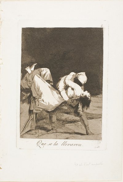 They Carried Her Off!, placa oito de Los Caprichos de Francisco Jose de Goya y Lucientes