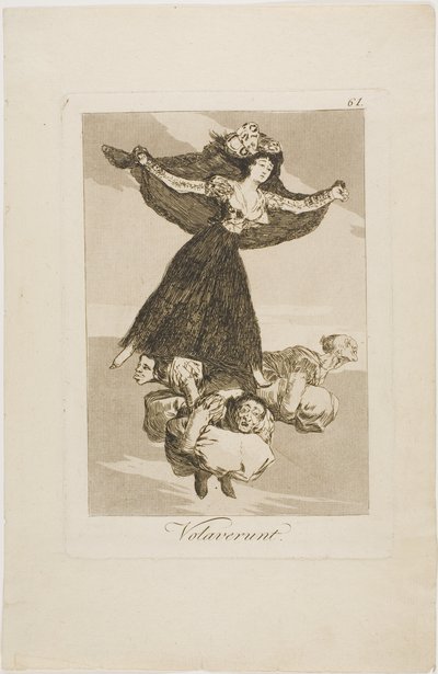 Eles voaram, placa 61 de Los Caprichos de Francisco Jose de Goya y Lucientes