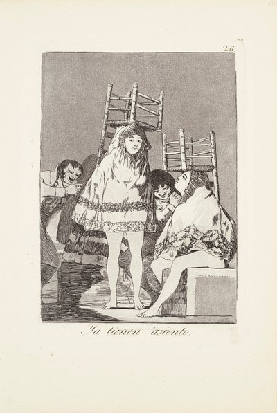 Eles já têm um assento Placa 26 de: Los Caprichos de Francisco Jose de Goya y Lucientes