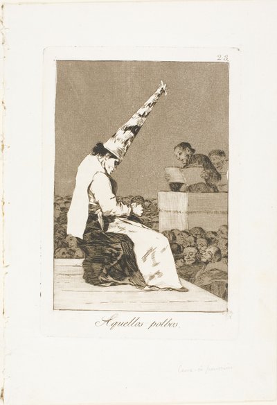 Essas partículas de poeira, placa 23 de Los Caprichos de Francisco Jose de Goya y Lucientes