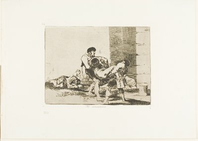 Para o Cemitério, placa 56 de Os Desastres da Guerra de Francisco Jose de Goya y Lucientes