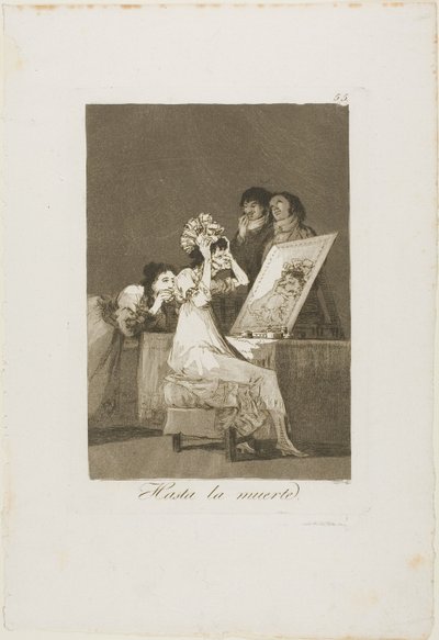 Até a Morte, placa 55 de Los Caprichos de Francisco Jose de Goya y Lucientes