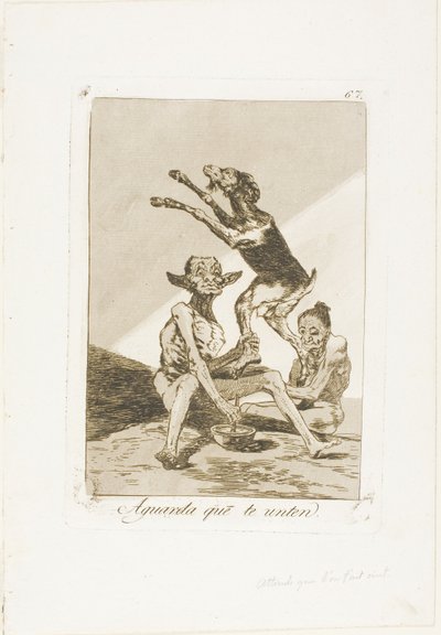 Espera até seres ungido, prato 67 de Los Caprichos de Francisco Jose de Goya y Lucientes