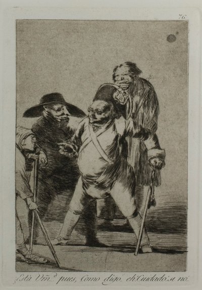 Você entende? ... bem, como eu digo ... eh! Tenha cuidado! caso contrário..., placa 76, de Los Caprichos de Francisco Jose de Goya y Lucientes