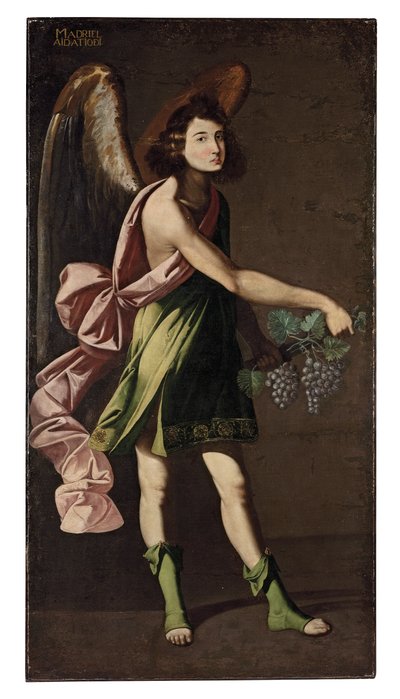 Uma alegoria da Eucaristia: um anjo com uvas de Francisco Polanco