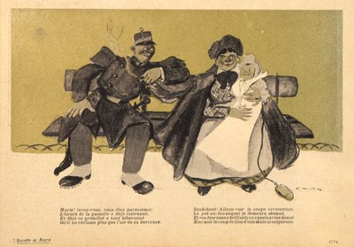 Mary! Levante-se, você é preguiçoso, desenho animado de The Butter Plate, 4 de junho de 1904 de Francisco Sancha y Lengo