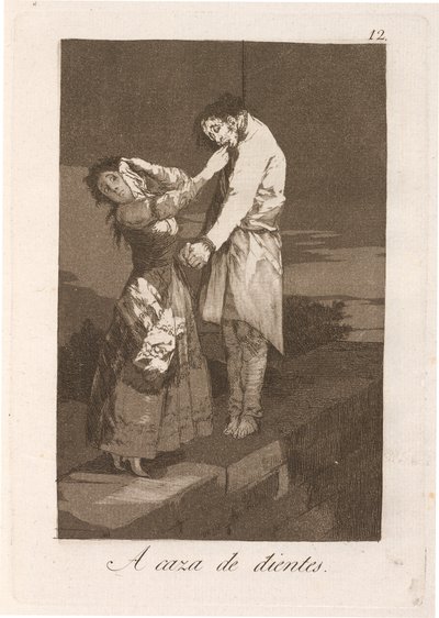 A caza de dientes (Out Hunting for Teeth) de Francisco de Goya