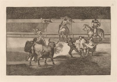 Banderillas de fuego (Banderillas com fogos de artifício) de Francisco de Goya