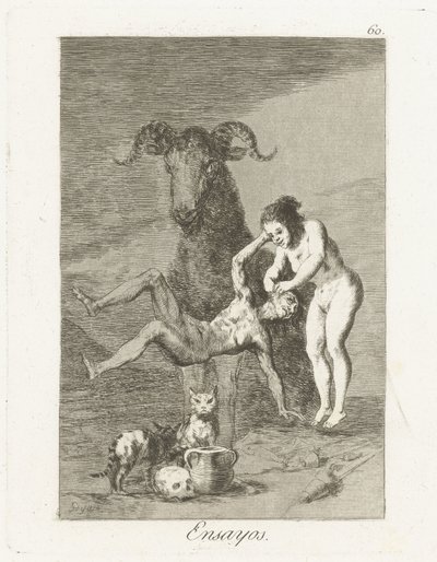 Beproevingen
Ensayos (título sobre o objecto)
Los Caprichos (título da série) de Francisco de Goya