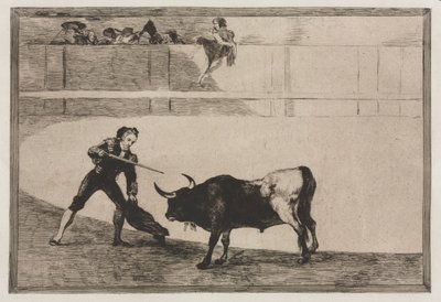 Touradas: Pedro Romeo matando o touro parado de Francisco de Goya