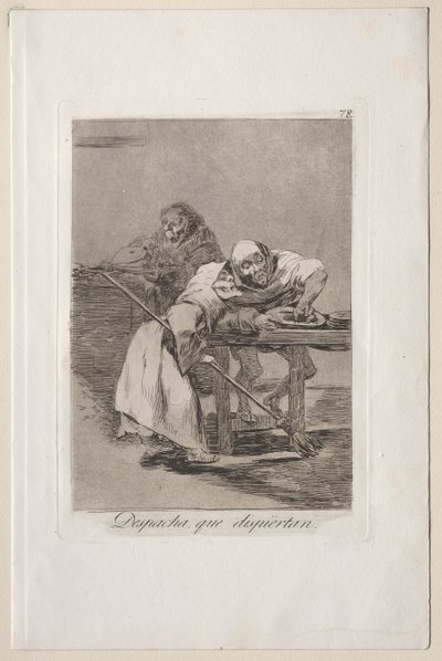 Caprichos: Seja rápido, eles estão acordando de Francisco de Goya