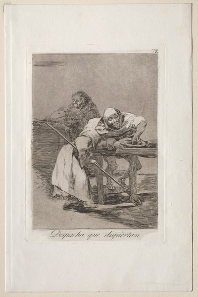 Caprichos: Seja rápido, eles estão acordando. de Francisco de Goya