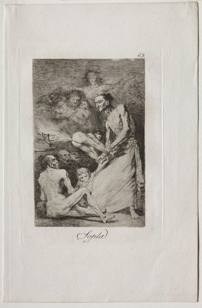 Caprichos: Golpe! de Francisco de Goya