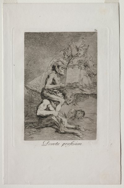 Caprichos: Profissão Devota de Francisco de Goya