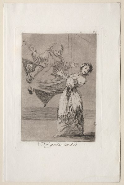Caprichos: Não grite estúpido. de Francisco de Goya