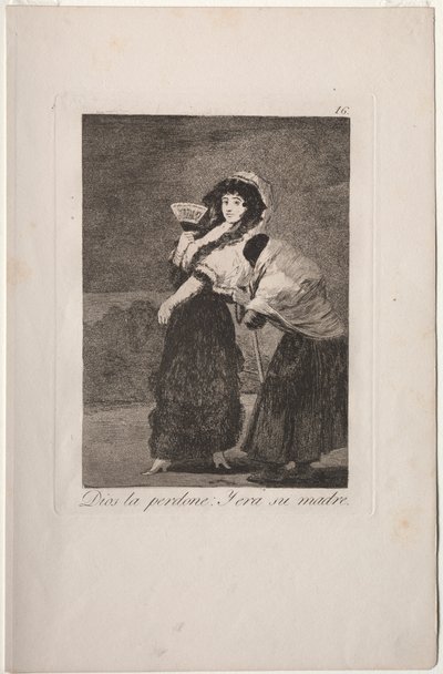 Caprichos: Pelo amor de Deus: e era sua mãe. de Francisco de Goya