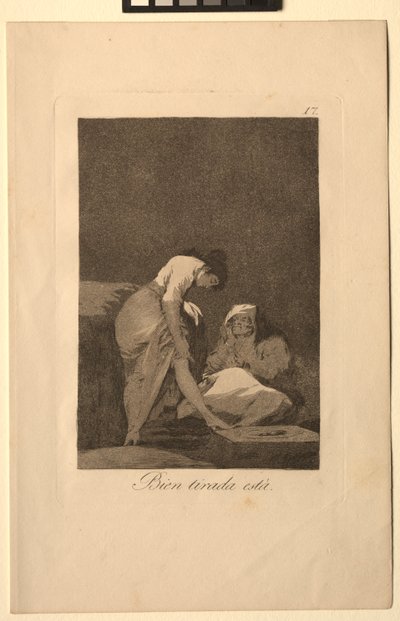 Caprichos: É bem esticada. de Francisco de Goya