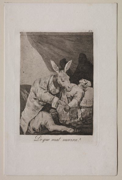 Caprichos: Do que ele vai morrer, c. 1798 de Francisco de Goya