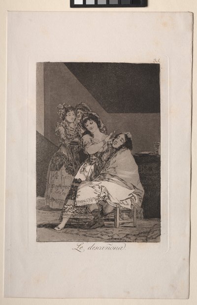 Caprichos: ela o tosquia de Francisco de Goya